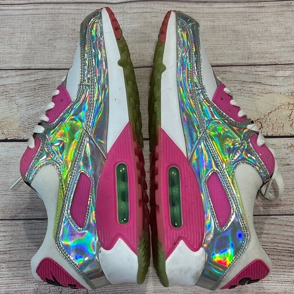 NIKE AIR MAX 90 LX Daisy Leopard Iridescent (Women’s) Size 11 Men’s 9.5 EUC - Picture 2 of 6